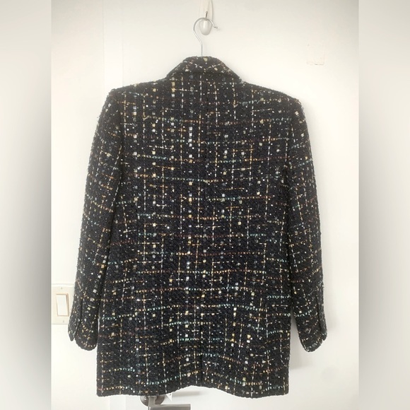 CURRENT SEASON L'Agence "Jayda" sequin-embellished tweed blazer - Picture 8 of 11